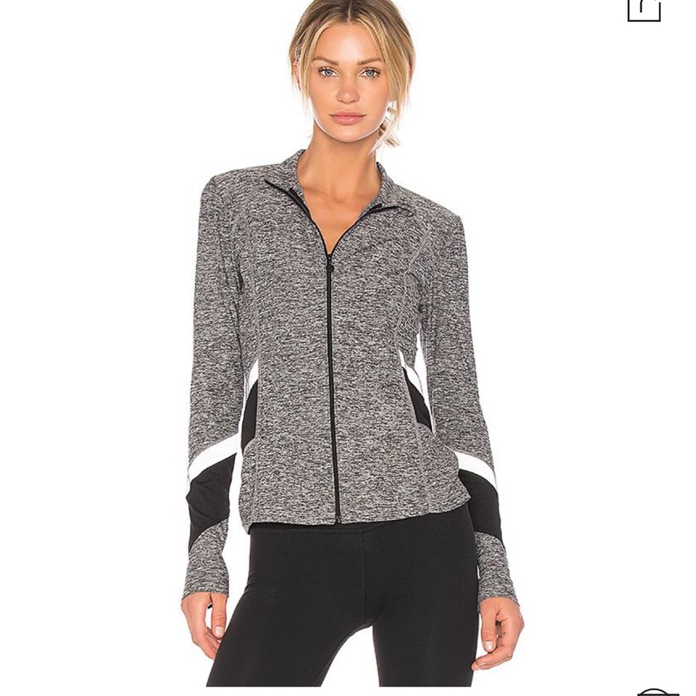 Beyond yoga xxs refraction jacket black/white